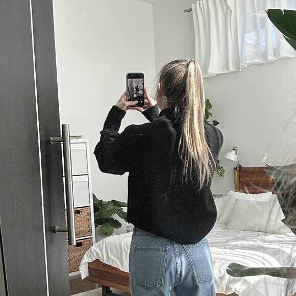 &OtherStories Mock Neck Sweater in Black XS - Picture 3 of 9